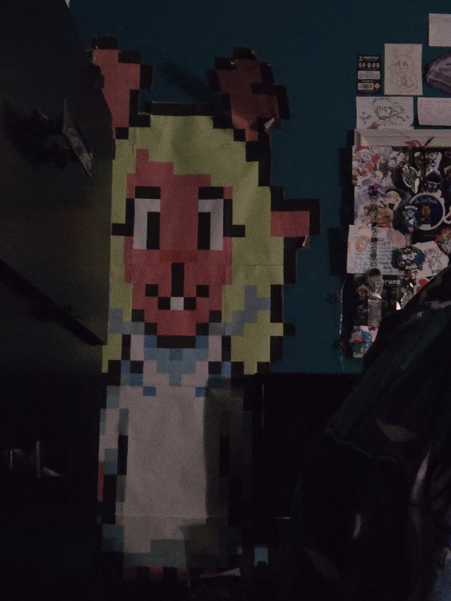 ceriisu's tweet photo. sometimes i look to the giant noelle on my wall for guidance https://t.co/DKhHokWHmW