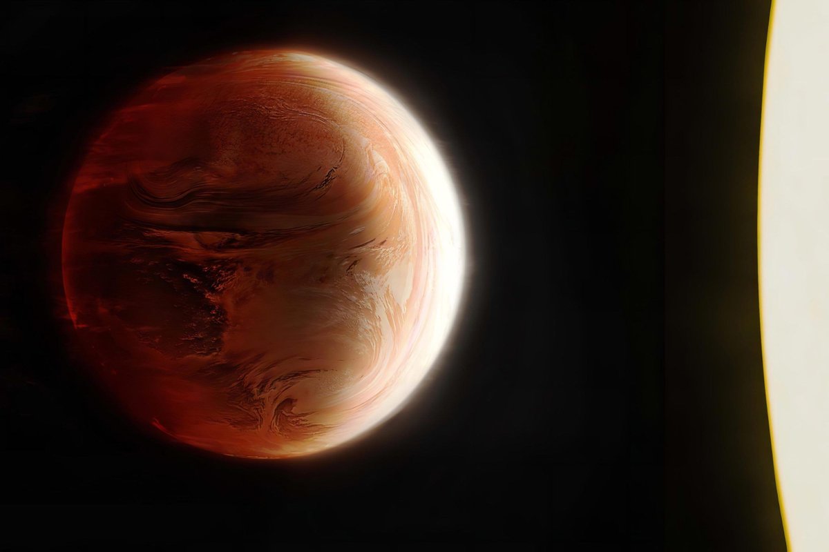 TechUnpackDaily's tweet photo. On this planet, dawn and dusk are two different worlds.

JWST found that the ultra-hot WASP-121 b has a morning and an evening with different temperatures — and even different chemistry. The clearest look yet at weather on an alien world.

🪐🌡️ https://t.co/UlhBpVIw5z