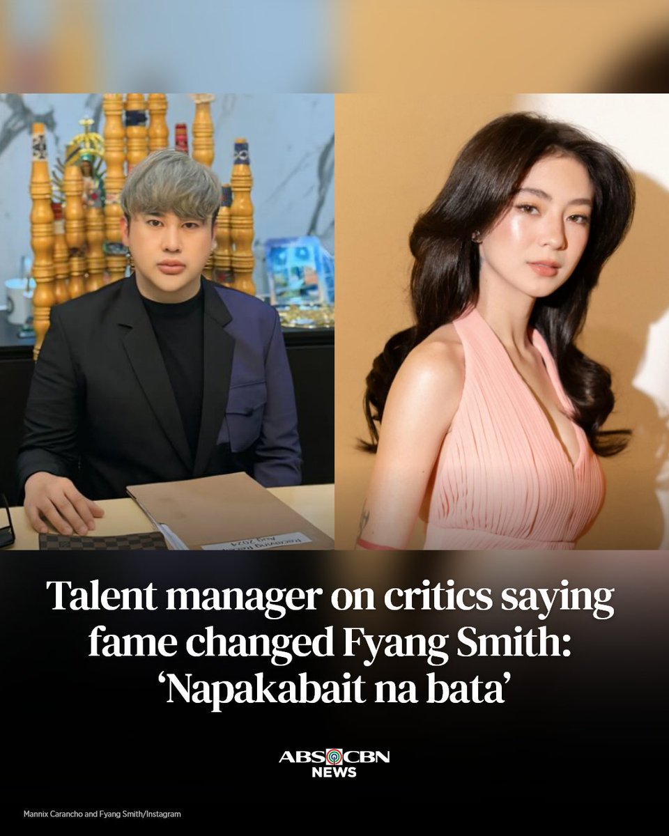 ABSCBNNews's tweet photo. Diretsahang sinagot ng talent manager ni Fyang Smith ang mga kritiko: "Kung sino po siya noon ay same pa rin ngayon."

Nanatili aniyang mapagkumbaba at mabait ang batang star.

Basahin: https://t.co/HmQdkSkTBO https://t.co/ZRUVYf8ysK