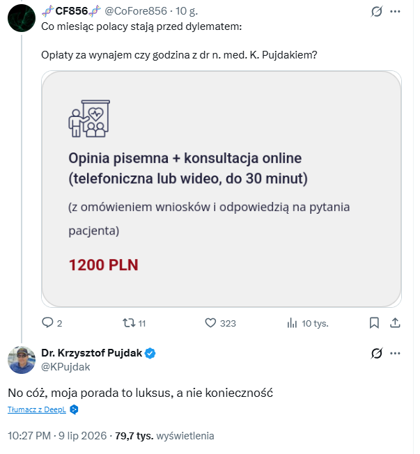 jestemKenAdams's tweet photo. Na miejscu dr. Pujdaka powiesiłbym sobie tą złotą myśl na ścianie w gabinecie. https://t.co/ngNXVd3FVd