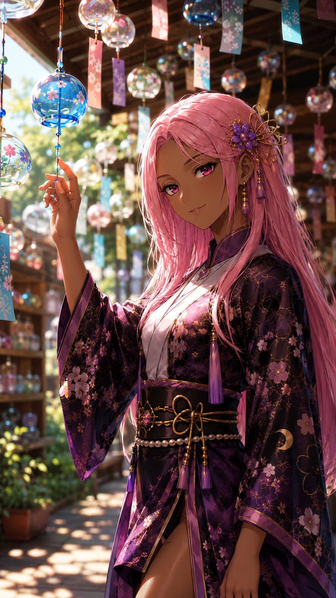 Tsuki at the Wind Chime Market