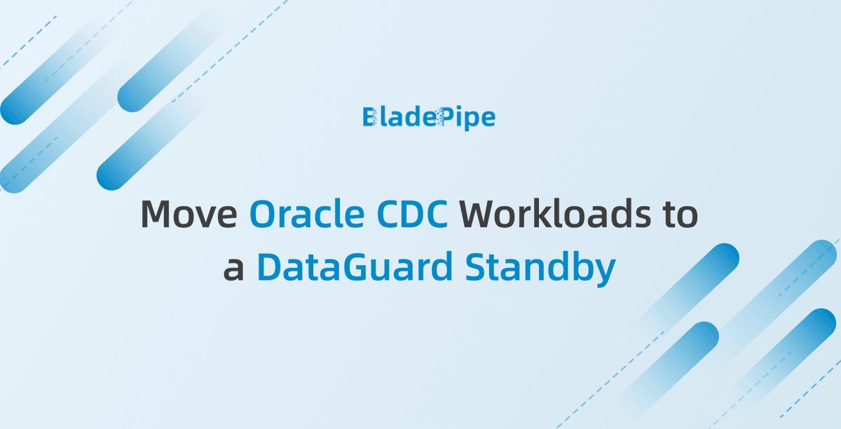 BladePipe's tweet photo. Run Oracle CDC without touching your production database.

Using an Oracle Data Guard standby as the CDC entry point can reduce risk on the primary while keeping real-time data pipelines running.

👇https://t.co/fWWLNAp5Rl

#Oracle #CDC #DataEngineering #DataIntegration https://t.co/Tharryb7YD