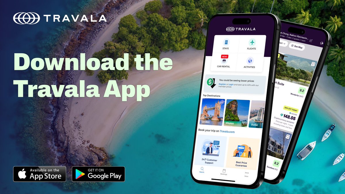 travalacom's tweet photo. No "pending." No waiting for an email. No anxiety-checking your inbox 

Book on the Travala app and get instant confirmation ✅

Flights. Hotels. Activities. Car rentals.

Download now 👉 https://t.co/wIYuaWSpp4 https://t.co/nAmNKbhw5V