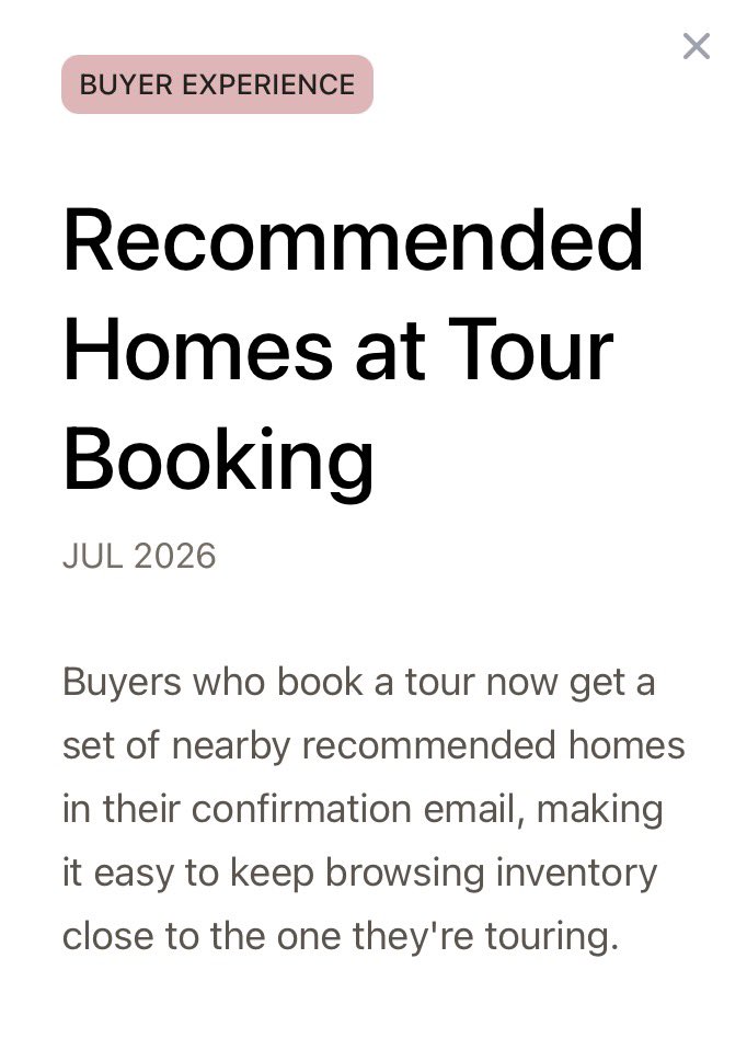 GMN_watch's tweet photo. $OPEN keeps shipping.

Latest releases:

• Price-drop alerts for past tourers
• Matching-home alerts for active buyers
• Nearby recommendations at tour booking
• Content rebuilt for AI-powered search

The strategy is clear:

Bring buyers back at the right moment, surface more relevant homes, and make Opendoor discoverable wherever the next generation starts its search.

This is how a housing platform compounds.