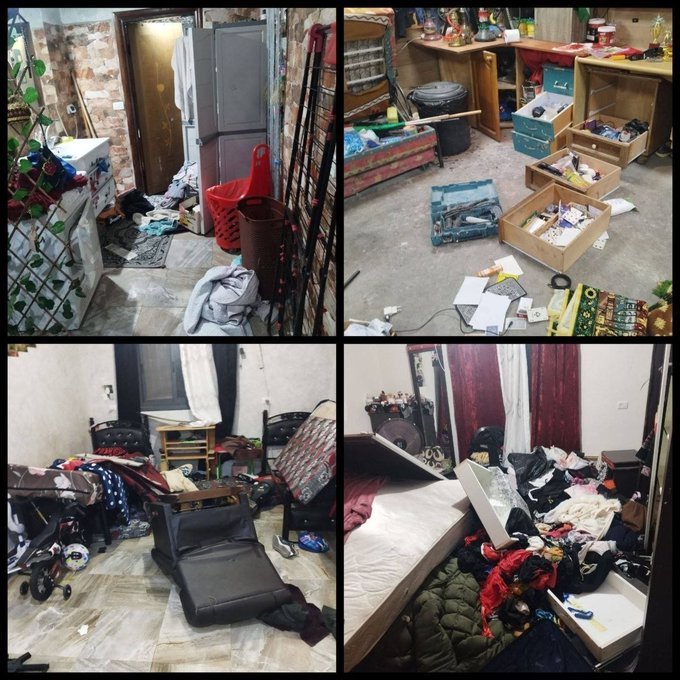 palinfoen's tweet photo. This is how Israeli occupation forces left a Palestinian home after ransacking it during a raid on the town of Hizma, northeast of occupied Jerusalem, at dawn today.

#Israeliwarcrimes #غزة
#FIFAWorldCup
#GazaStarving
#WorldCup https://t.co/E88w83n5J2