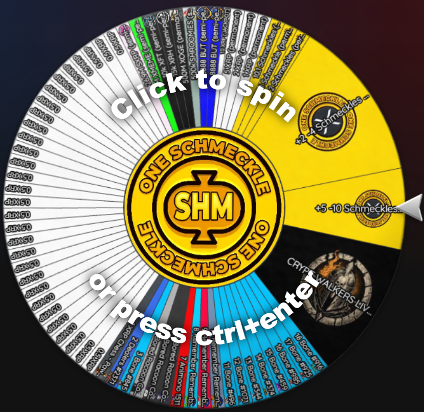 Schmeckles_XRPL's tweet photo. 🎡Whirly Dirly Prize Wheel🎡

JACKPOT = 10 XRP

PLUS a lot of Schmeckles XRP and Schmeckles prizes can be increased by the 1.5x Subscriber bonus

NEW SPONSORSHIP = @mr_bang589 with 10x @TheXRPLCrypt LIVE MINTS!!!
Please be advised that the way these appear on the Whirly Dirly tomorrow are subject to change while we await confirmation from the very generous Mr Bang.

Sponsors = @Aithan22, @XRPCHESS, @TheRabbitH0LZ, @SEXRP_MEME, @xmemecoinxrpl, @blueumbrellabut, @ShroomiesXRP, @IMUTV_tv

Stream kicks off in 17 hours!