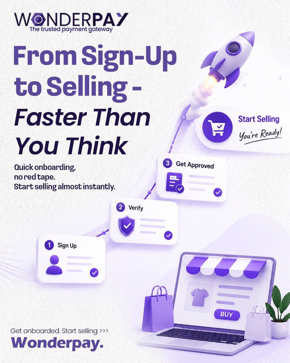 wonderpaytec's tweet photo. Selling shouldn't wait for paperwork.

Wonderpay helps you get onboarded quickly, so you can start accepting payments and focus on growing your business.

Wonderpay - Your Trusted Payment Partner

#Wonderpay #MerchantOnboarding #PaymentGateway https://t.co/ko3vizBsc8