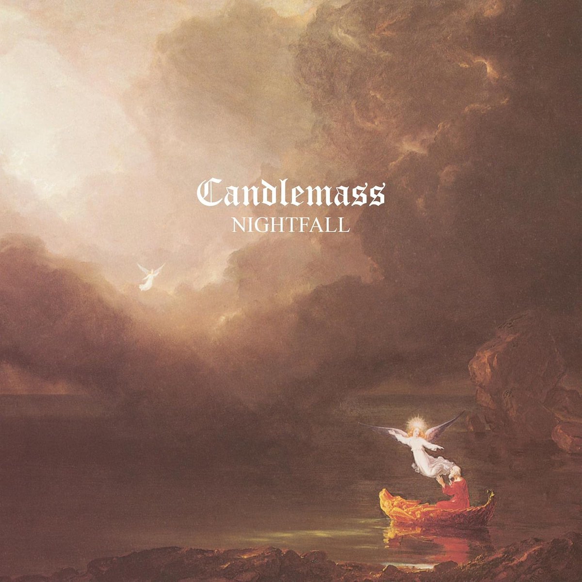 Fgdesnoyer's tweet photo. Las maravillosas obras  del  pintor  Thomas Cole, de la serie "The Voyage of Life", como portadas del grupo sueco Candlemass 😍 https://t.co/cQ6n9855bu