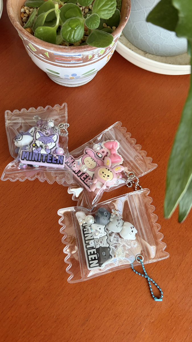 kz55752's tweet photo. みんなのマネして作ってみたけどさ…これ単価めっちゃ高めよね〜🤣
絶対落とせないからウォヌはボールチェーンを2個つけたよ、1個外れても1個付いてるやつ（過保護💜） https://t.co/PbptSiQIEe