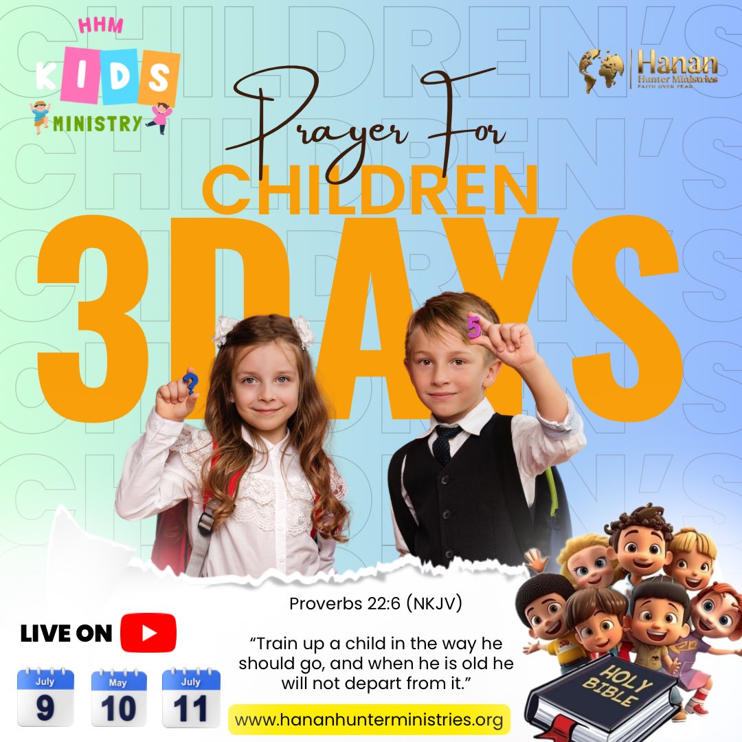 hananhunter_'s tweet photo. Go Subscribe Now On Our YouTube Channel for these 3 days Powerful Prayers for Children. 

Follow @hananhunter https://t.co/BjDzEmo2tM