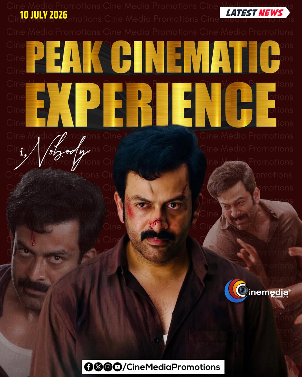cinemediaoff's tweet photo. Peak Cinematic Experience 🔥👌

Experience the Highly Anticipated Action Thriller #iNobody at your nearest theatres ❤️‍🔥❤️‍🔥

@PrithviOfficial @PrithvirajProd @E4Emovies @homescreenent @jakes_bejoy @harrisdesom 
@parvatweets @Poffactio #PrithvirajSukumaran https://t.co/Lt3P4S26MQ
