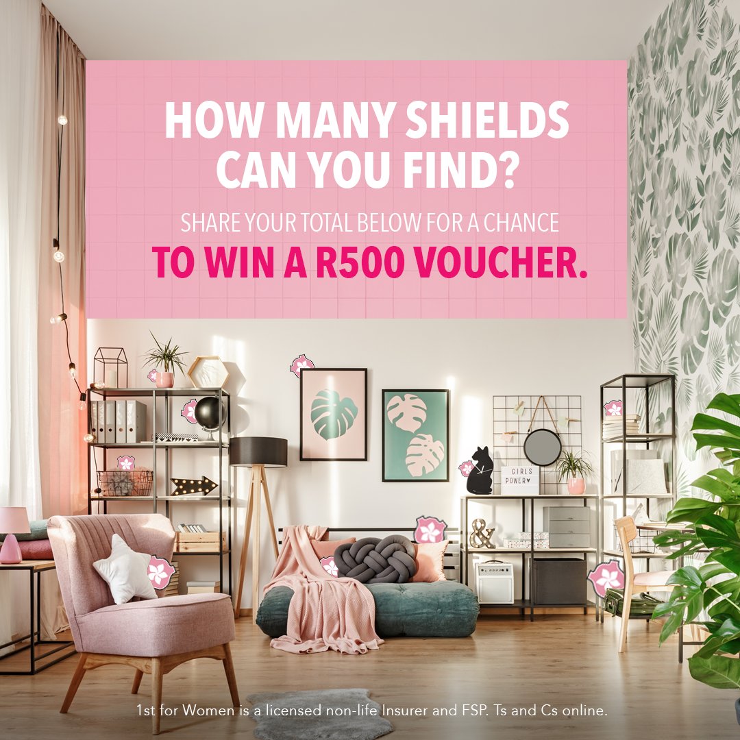 firstforwomen's tweet photo. Just like the silent support system that keeps your home safe, our protection is always woven seamlessly into the background of your life. Share the number of shields in the image, use #ProtectedByFirstForWomen and #HerFirst, and tag a friend for a chance to win a R500 voucher. https://t.co/0j3TYBraUK