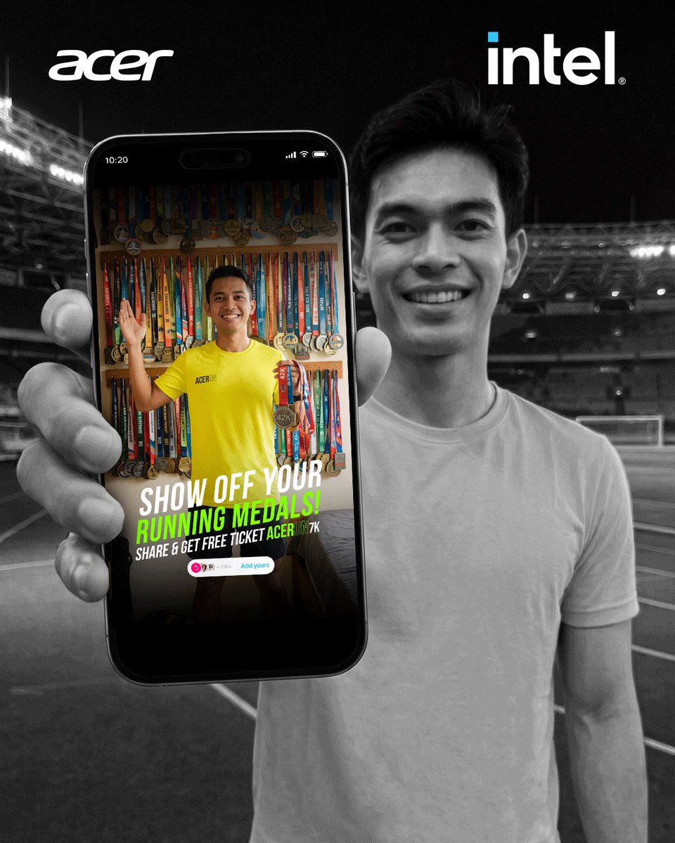 acerID's tweet photo. GIVEAWAY ALERT! 
Mampir yuk ke Instagram @acerun.id buat ikutan giveaway-nya! 

Buruan karena periode hanya dari 9 Juli - 14 Juli 2026 aja!

Saatnya show off your running medals lewat Add Yours Template dan menangkan FREE Ticket ACERUN 7K! 🎟️🔥 https://t.co/hlHCqScRQy