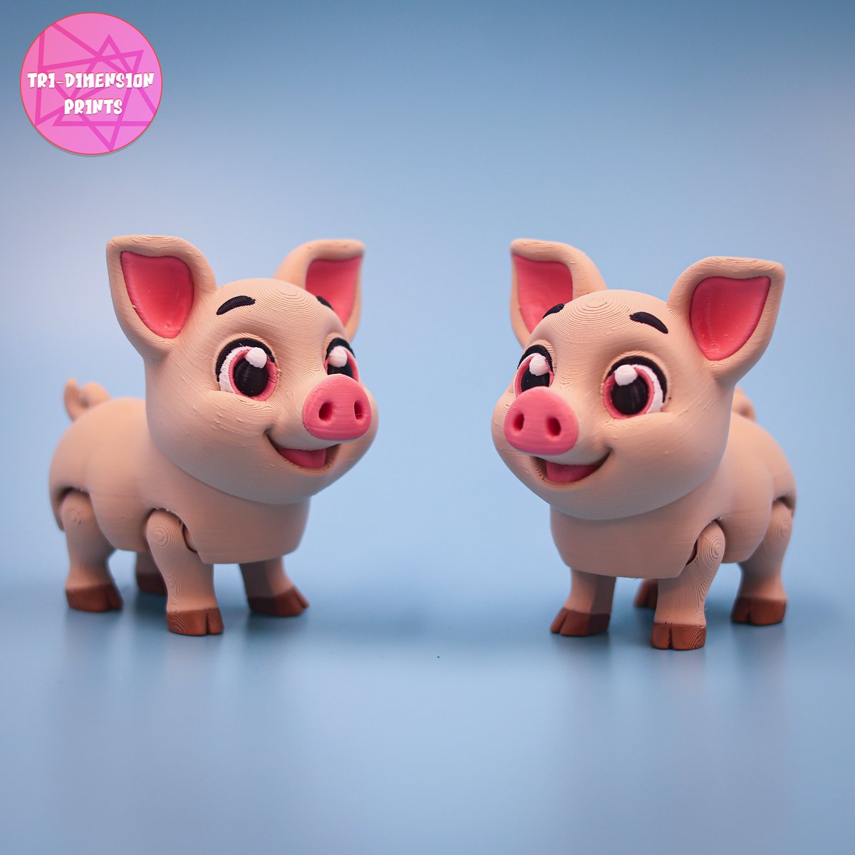 p♡pigページ 🐖 cute flexi Pig (free) • STL and 3MF files ➡️ Download 3D
