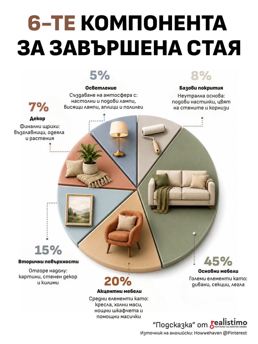 realistimo's tweet photo. 🏡 Стаята ви не изглежда завършена? Най-често причината е в тези 6 компонента.

🧩 Те помагат да постигнете балансиран, уютен и завършен интериор, без пространството да изглежда нито празно, нито претрупано.

📌 Понякога не липсва още една мебел. Липсва правилният завършек. https://t.co/e7ZPCHLfbw