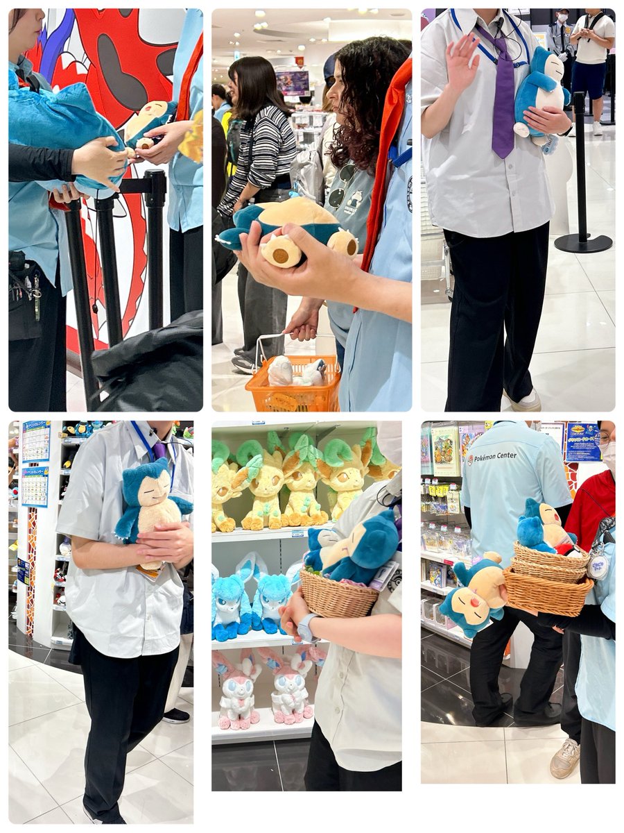 meg_kabichan's tweet photo. 今日ポケセン行ったらカビゴン抱っこしてる店員さん多いなーって見てたら、店内放送でなんとカビゴンデーらしい😂
今こんなんやってるんや❣️
しかもカビゴンの日に当たるなんて🤭サービスカウンターにもいた💤
ぬいの扱いは恋人の扱い方に例えられる事もあるけど、みんな抱っこの仕方違って面白い^_^ https://t.co/JcIdneP8DU