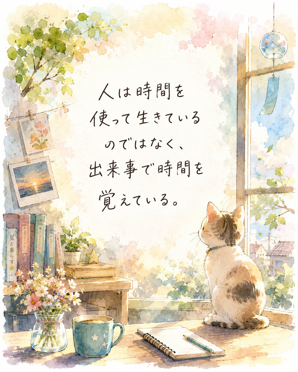 AsatukiMikoto's tweet photo. 思い出は 時間が作るんじゃなくて、 心が動いた瞬間が 時間になるんですよね。

何も進展がないと心が動かなくなる。
だから、なんとなく時間が止まったような感じがする。

心が動くかどうかって大切なんですよね😌

対面鑑定
https://t.co/jRLhd9xfva
占いの窓
https://t.co/5T9T0Amf3R https://t.co/lceIwJG3SR