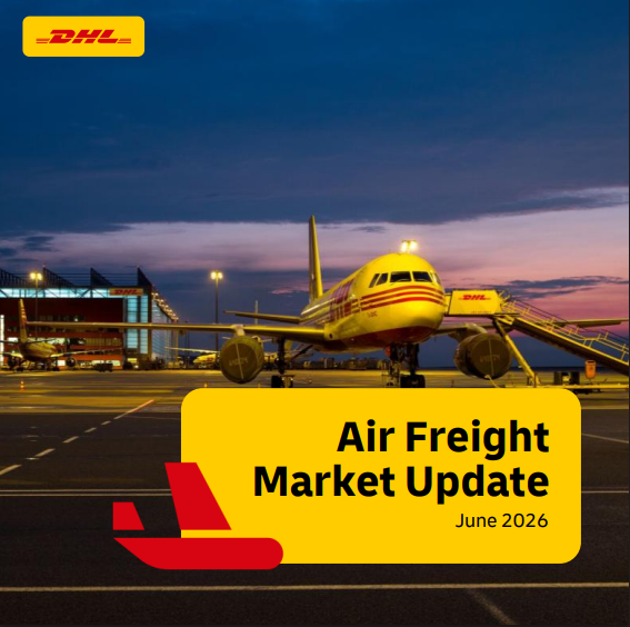 dhl_forwarding's tweet photo. #airfreight Market Update | June 2026 

Global air cargo demand remained resilient with volumes up 4% year over year and 4% year to date in May 2026. Semiconductor &amp; AI-related shipments continued to support growth despite softer e-commerce activity.  
. https://t.co/X8EAtwqCgU