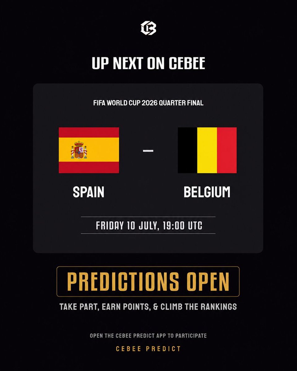 CeBeePredict's tweet photo. ⏭️ Up Next on CeBee.

Eyes on the next fixture.

How do you see this one playing out?👀

#CeBeePredict #FootballPredictions #WorldCup2026 #FootballFans #FootballCommunity https://t.co/6eBxae6lK7