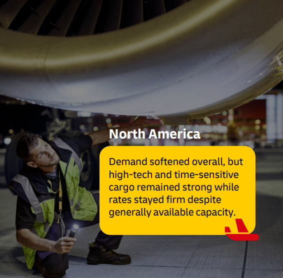 dhl_forwarding's tweet photo. 🔗 Discover the full Air Freight Market Update: https://t.co/YNYmh2sAQd

#DHLGlobalForwarding #AirFreight #SupplyChain #MarketOutlook https://t.co/kSjTP5WrSc