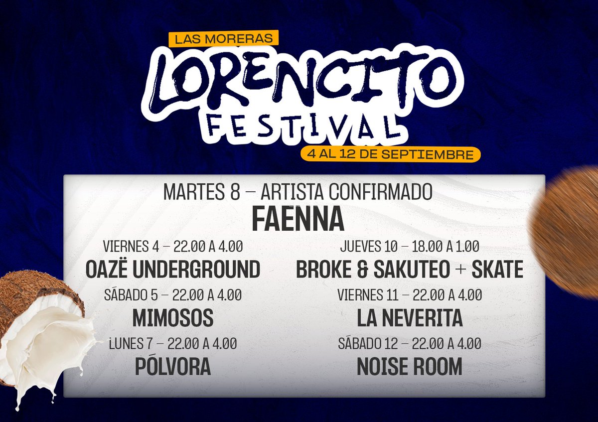 cljvalladolid's tweet photo. Presentamos la programación del Lorencito Fest para la Feria y Fiestas de la Virgen de San Lorenzo 2026.

Una nueva edición de uno de los espacios de referencia para la cultura joven en la ciudad, con propuestas impulsadas por jóvenes durante toda una semana. https://t.co/pt9OnZQoeB