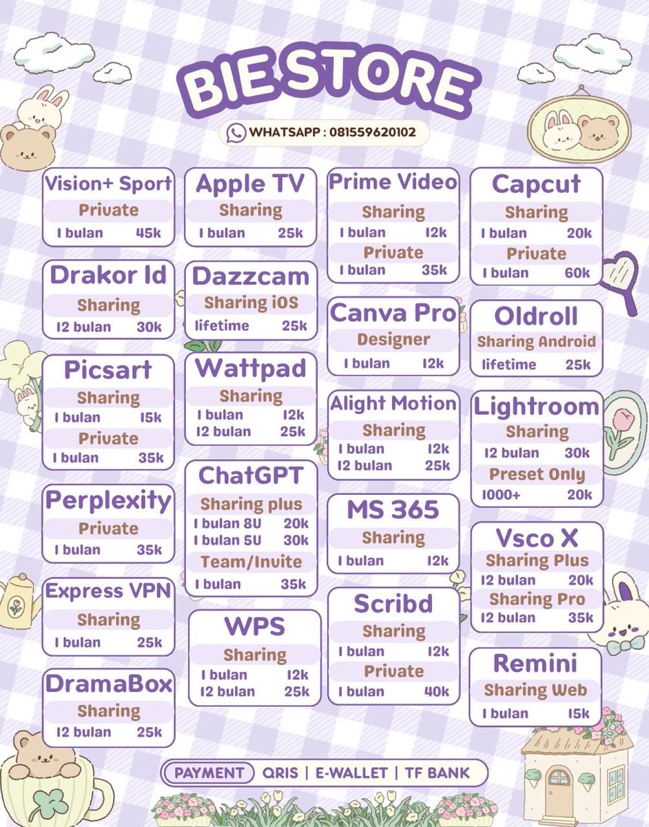 merubvah's tweet photo. BOLEH BOLEH SAJA MAMPIR KE SINI SEMUA ADA TERSEDIA LENGKAP SE ANTERO JAGAT

DISNEY+ CAPCUT VIU WETV IQIYI CANVA NETFLIX DRAMABOX VIDIYO LOKLOK YOUTUBE HBO BSTATION APPMUS PICSART

KESINI YUK https://t.co/X1EI0aOxdg

#zonauang 14.03 https://t.co/ctPAcUHQxq