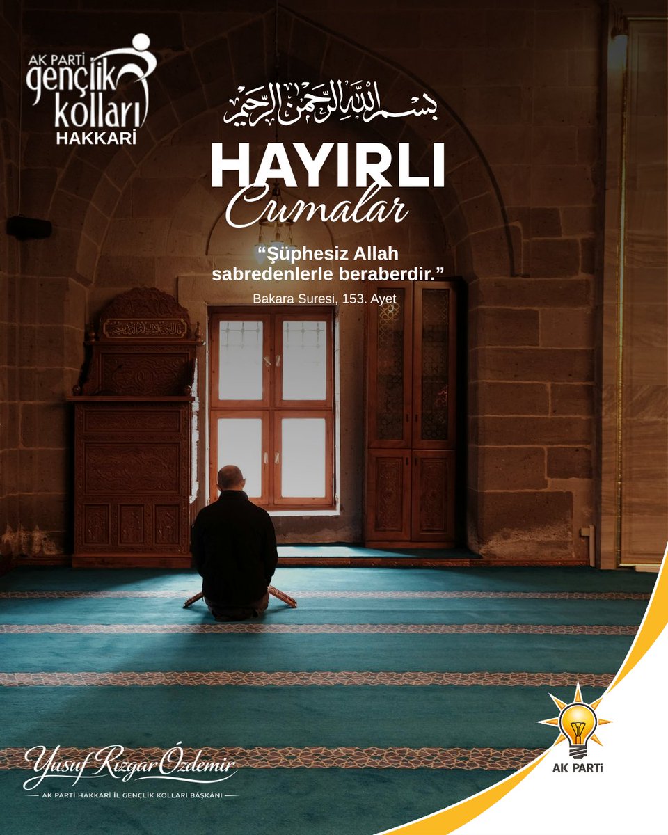 AkGencHakkari's tweet photo. Cuma gününün bereketi ve nuru tüm hanelerimize dolsun. Birlik ve beraberliğimiz daim dualarımız kabul olsun.

Tüm hemşehrilerimizin ve İslam aleminin mübarek Cuma gününü tebrik eder, huzur dolu bir gün dileriz. 🤲🇹🇷

#HayırlıCumalar

@RTErdogan
@Akparti
@avyusufibis
@KayaZeydin
@byildiz63
@samedtercan
@yrizgarozdemir