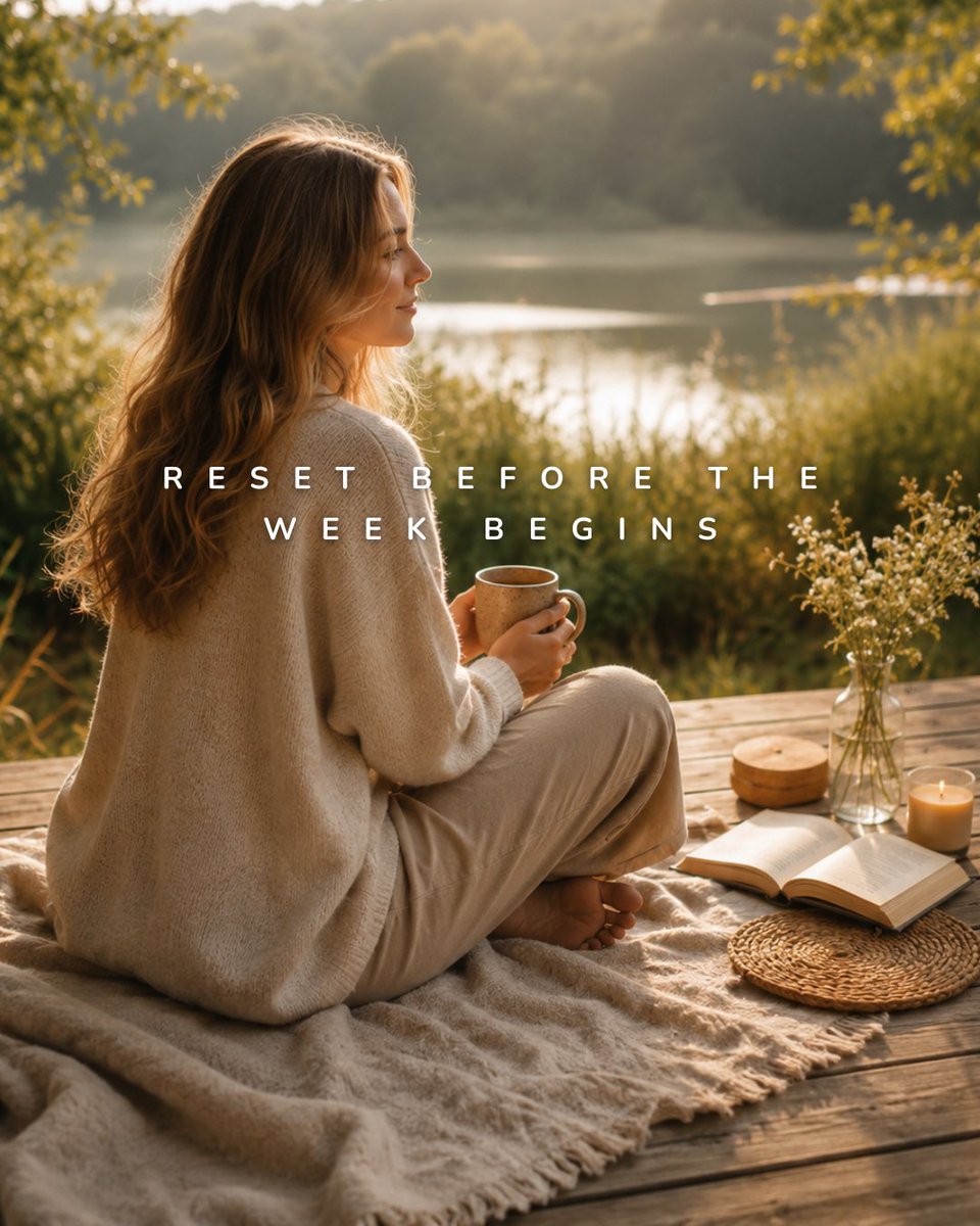 EmaniCosmetics's tweet photo. Sunday reminder: slow down, breathe, and reset. A warm drink, a good book, or a quiet moment can help restore your energy for the week ahead. 🌿

#SundayReset #SelfCareSunday #MindfulLiving https://t.co/NnkWNTzcbu