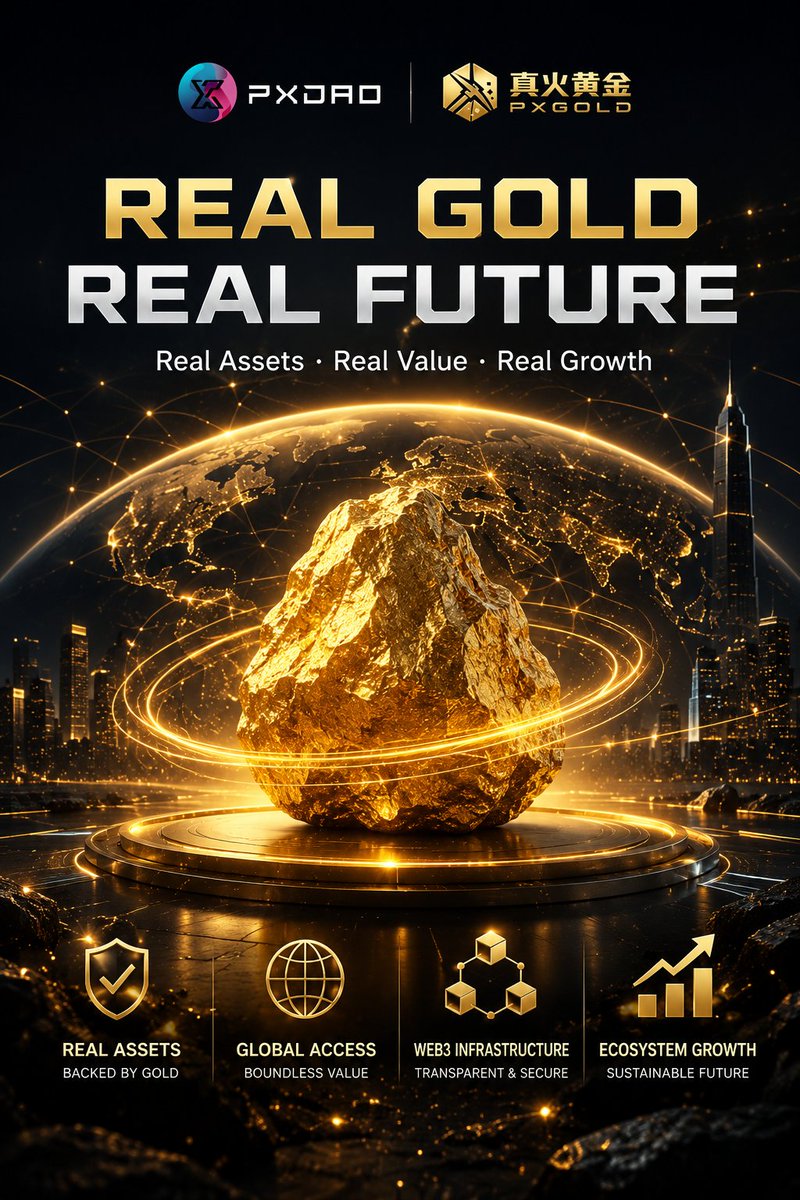 PXDAO_global's tweet photo. When real assets begin to connect with digital value, the biggest opportunity often belongs to those who understand it early. 

Are you still watching — or already paying attention? 🧐

#PXGold #PXDAO #RWA #RealWorldAssets #Web3 #Blockchain #Gold #PXT https://t.co/TNjcGw8Cta