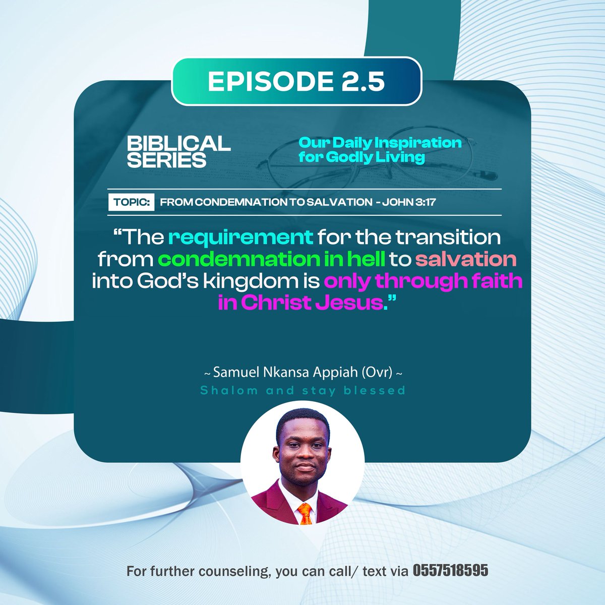 AppiahNkansa's tweet photo. New Episode Alert!!!  #Episode2.5 #FromCondemnationToSalvation #John3:17 #BiblicalSeries #GloryToJesus(GTJ) https://t.co/QcPvu21u1D