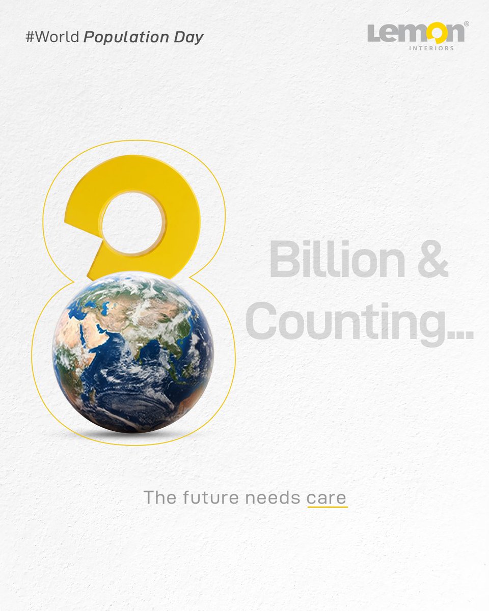 LemonInterior's tweet photo. Behind every number is a life, a dream, and a future worth caring for.
This World Population Day, let’s think beyond growth and focus on building a healthier, more inclusive, and sustainable world for everyone.

#WorldPopulationDay #8BillionAndCounting https://t.co/BlBQW1zHDo