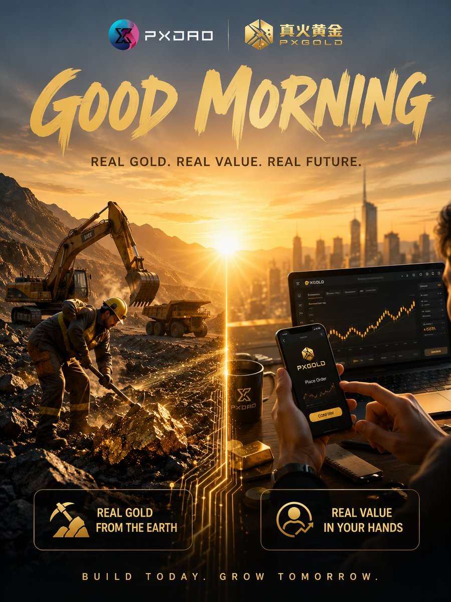 PXDAO_global's tweet photo. Good morning, PXDAO community. ☀️
While the world wakes up, real value keeps moving.
What are you building toward today?

#GoodMorning #PXDAO #PXGold #RWA #RealWorldAssets #Gold #Web3 #Blockchain https://t.co/zmR6JmGHP1