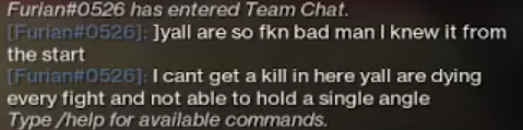 vsodiumchloride's tweet photo. Destiny 2 matchmaking will find a way to give you a team mate who has only gone positive in 3 of the last 14 games theyve played, using double primary (wicked implement and an auto), and blames you for losing 😭 https://t.co/gAFfiKNoCm