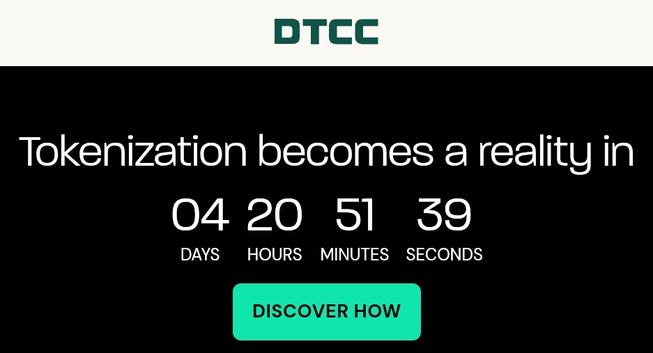 ChartNerdTA's tweet photo. THE COUNTDOWN BEGINS β°οΈ
The DTCC's Tokenization Service soft launch on July 15th will be a "ONE-DAY-EVENT" that will operate across TWO confirmed blockchains.
4 days until the process begins.. https://t.co/WG4UoK9Knh