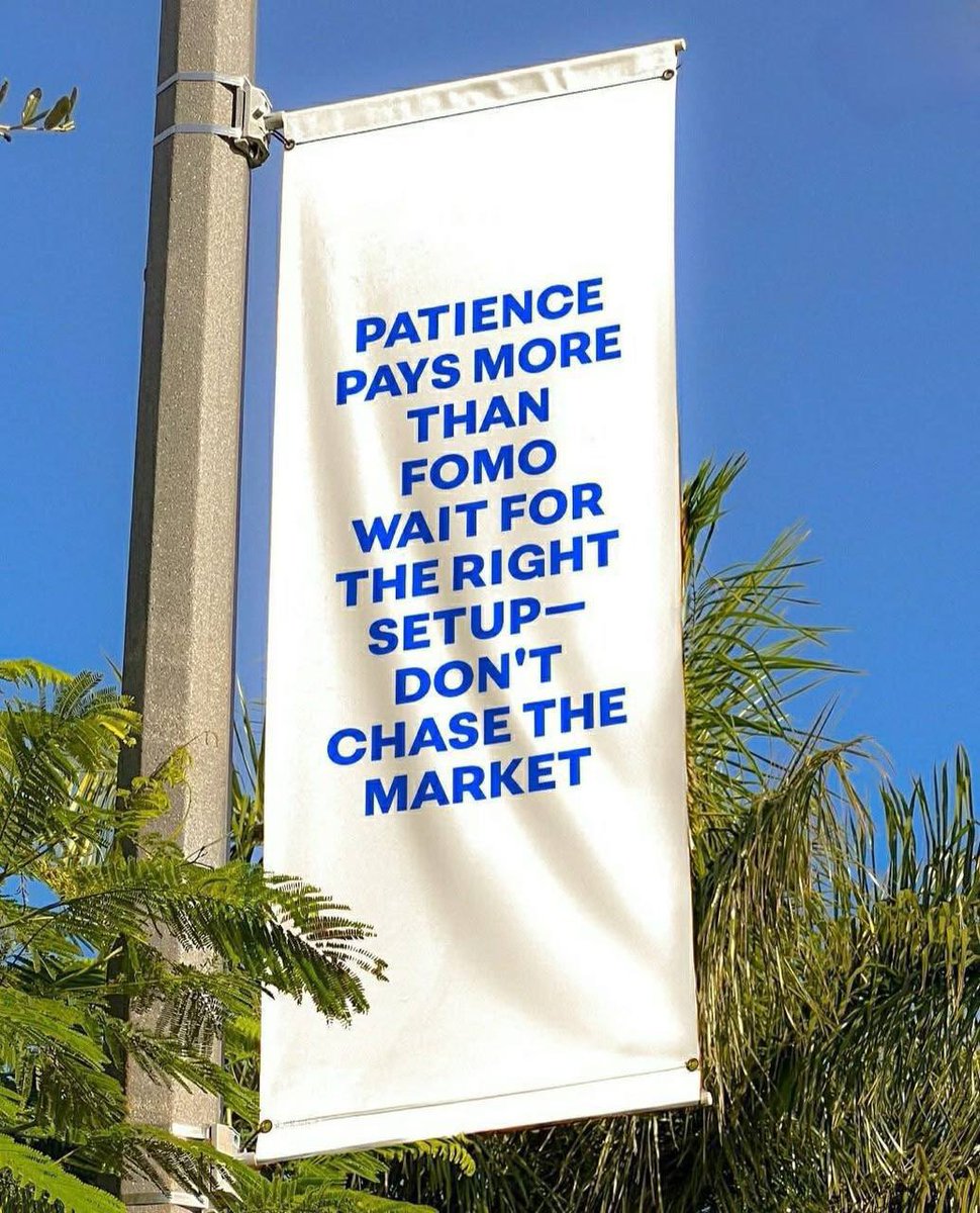 MataTraderof's tweet photo. Patience > FOMO

This banner says it all:
“Patience pays more than FOMO. Wait for the right setup—don’t chase the market.”

In trading, the biggest profits often come from the trades you didn't take out of fear or greed.
#پاکستان #بلوچستان_امن_کا_ساتھ https://t.co/vDdtWr1PyE