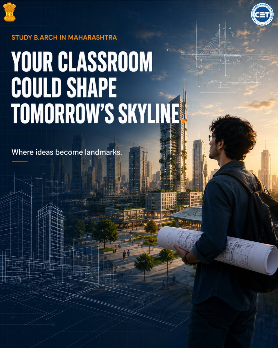 study_in_maha's tweet photo. What if your classroom could shape tomorrow's skyline?
Turn bold ideas into iconic designs. Study B.Arch in Maharashtra and build the future.
Scan the QR &amp; apply now at https://t.co/0CbNL3N3rx
#StudyInMaharashtra #StudyInIndia #Architecture #InternationalStudents #StudyAbroad https://t.co/0IcSnKmSx7