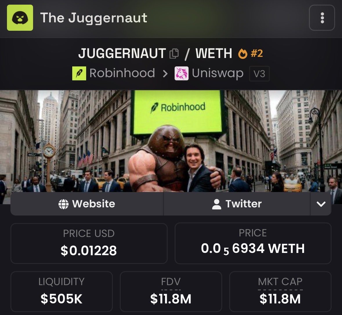 mrpunkdoteth's tweet photo. Higher 🔥

$JUGGERNAUT https://t.co/aLQliui7WU
