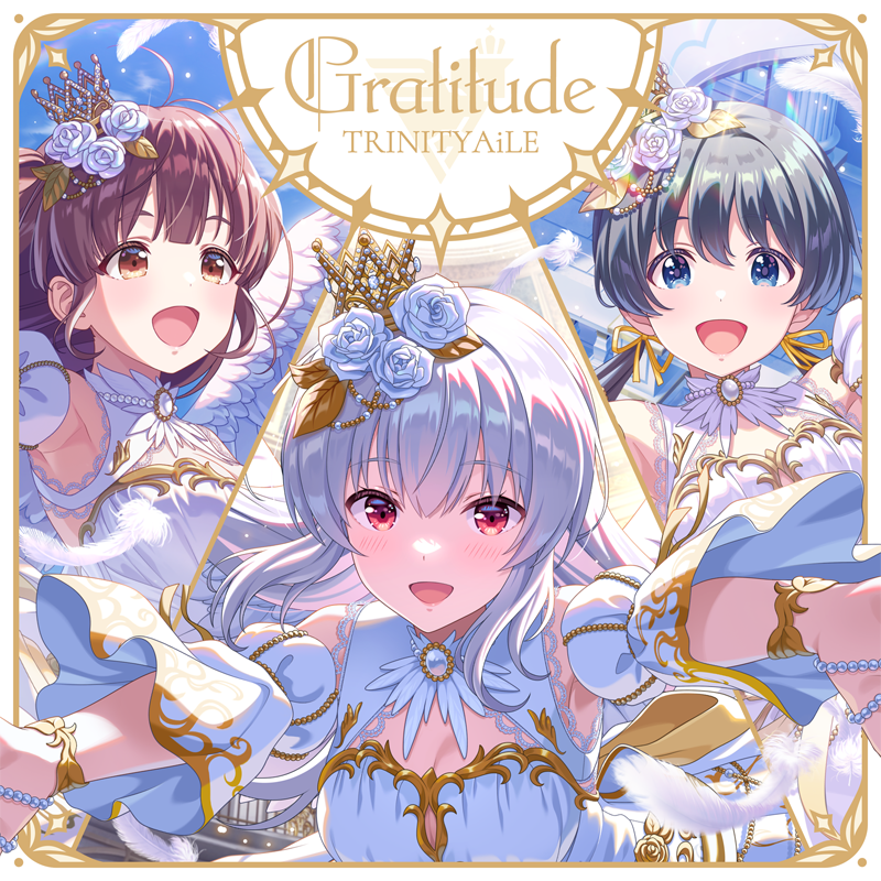 idolypride's tweet photo. 「Gratitude」配信開始📣

作詞：稲葉エミ
作曲：山田英嵩
編曲：Tomggg
唄：TRINITYAiLE

https://t.co/kkphNGeqQJ

#アイプラ https://t.co/adNRzDZAtn