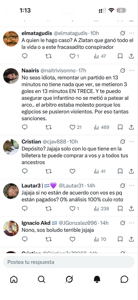 jorm83's tweet photo. @NoodleHairCR7 Jajajaj weee estoy igual, ayer recibí varios twits de varios por q dije q a Zlatan le faltó criterio por hablar bien de argentina contra Egipto y fueron de puros argentos ardidos sin criterio y hoy veo q despues de 48 hrs q todos odian a argentina 🇦🇷 y a Messi, que gozadaa, miren https://t.co/E9ay1AYx5m