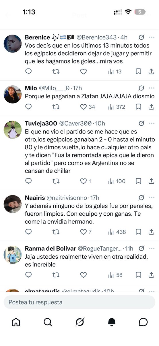 jorm83's tweet photo. @NoodleHairCR7 Jajajaj weee estoy igual, ayer recibí varios twits de varios por q dije q a Zlatan le faltó criterio por hablar bien de argentina contra Egipto y fueron de puros argentos ardidos sin criterio y hoy veo q despues de 48 hrs q todos odian a argentina 🇦🇷 y a Messi, que gozadaa, miren https://t.co/E9ay1AYx5m