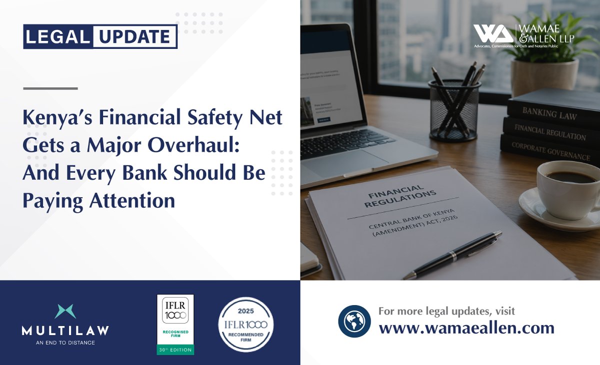 WamaeAllen's tweet photo. 🚨LEGAL UPDATE🚨

Financial rules have changed. 

Here is how the Central Bank of Kenya (Amendment) Act 2026 has changed the modus operandi for Banks, Microfinance Institutions and the Regulator

Read our analysis: https://t.co/0B5lySoQGK

#FinancialRegulation #KenyaLaw https://t.co/GEqJeSqVZE