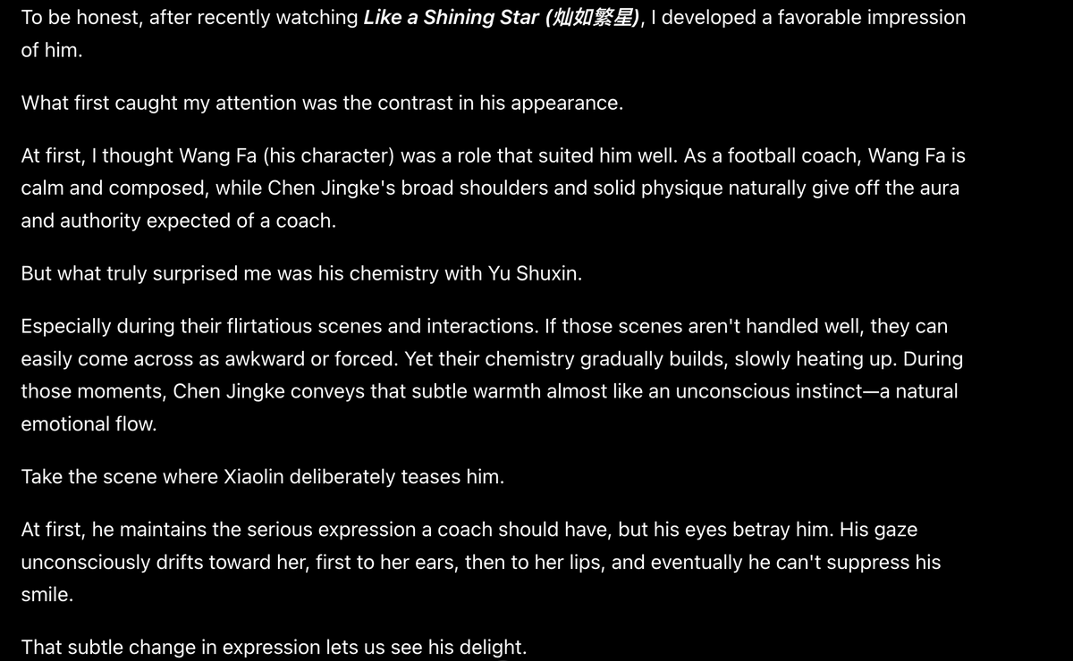 taeriphile's tweet photo. A long post on Weibo praising Chen Jingke's acting as Wang Fa, &amp; I think the person exactly pour all my thoughts abt him

"He's fully immerses himself in the emotional flow of the character. So what the audience sees isn't "acting," but genuine emotional reactions." 

Full trans: https://t.co/0i4I0FjkCX