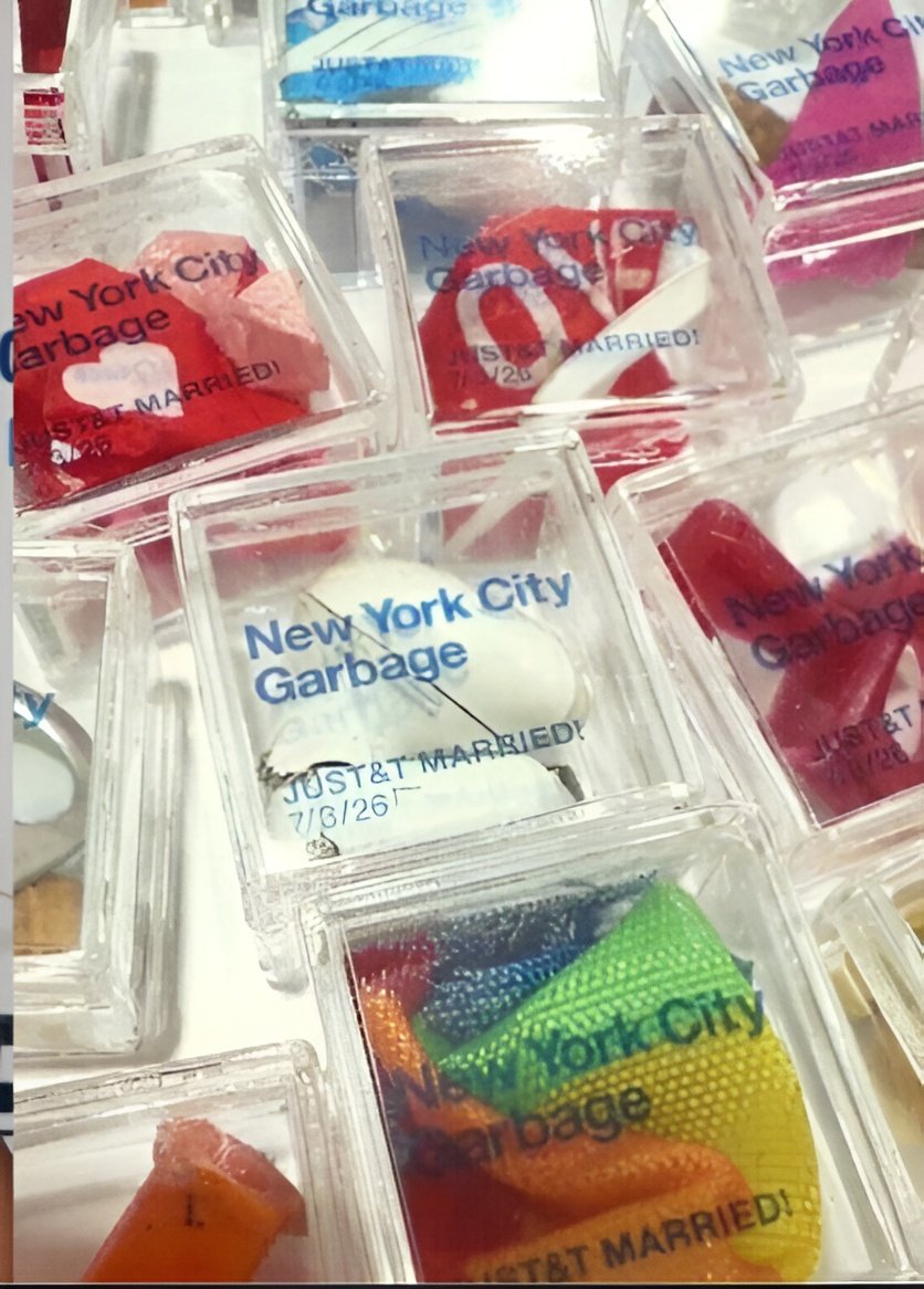 InXameliar's tweet photo. Taylor Swift fans are legit buying packaged NYC street trash from outside her MSG wedding for $25 a pop https://t.co/7tiL89LR0R