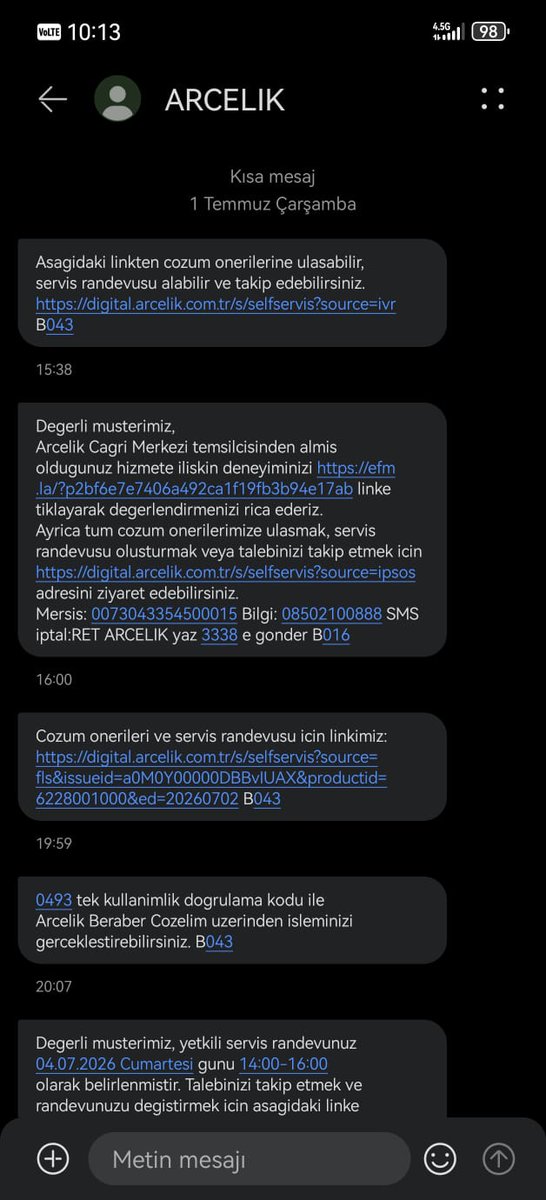aaarkutcu's tweet photo. @ArcelikDestek Arayıp servis kaydınız gözükmemekte diyorsunuz. Mantık çerçevesini komple yıktık, saçmalıkta arşa doğru gidiyoruz. https://t.co/rzNcNDJuws