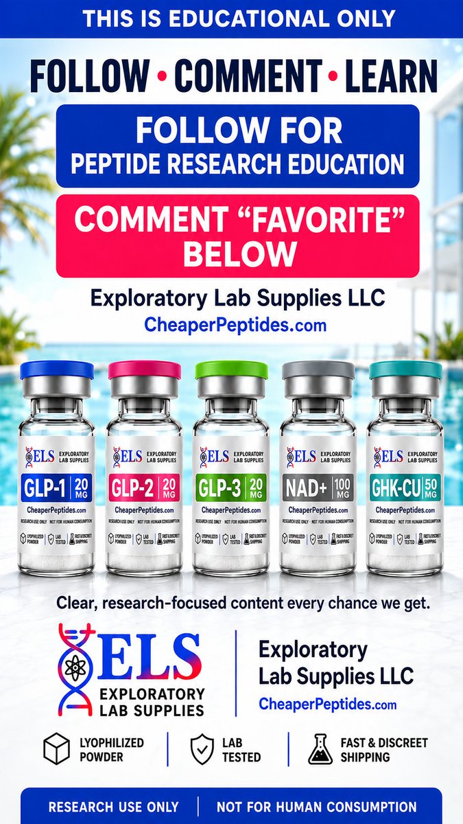 CheaperPeptides's tweet photo. 🌶 What’s your favorite peptide to see researched and discussed? 🌶
🌐 https://t.co/7VQWYmKQBX
🌶 We’re building this page around research-use-only peptide education, supplier transparency, COA awareness, lab-tested products, storage basics, industry updates, and peptide research breakdowns.
🌶 Comment your favorite below and follow Exploratory Lab Supplies LLC for more peptide research education.
🌶 Research Use Only. Not for human consumption.
#PeptideResearch #ResearchPeptides #PeptideEducation #PeptideScience #ResearchUseOnly #LabTested #COA #PeptideSupplier #LabSupplies #GLP1 #GLP2 #GLP3 #NADPlus #GHKCU #MOTSC #CheaperPeptides #ExploratoryLabSupplies
Fitness products, transcend peptides, peps, pepper, peppers, 🌶, what is compound peptides, fitness brand, supplements, are GLP-1 peptides legal, What Does FDA Exempt Mean for Supplements and Peptides, cheap supplements, peptide planet, ai demand growth, fitness clothing women, collagen for skin,  find related content, peptide tablet