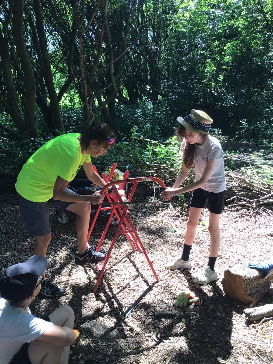 GatesEagles's tweet photo. Year Six had a fantastic Forest School session with Janet, yesterday! We cleared woodland paths, made wooden keepsakes, and enjoyed delicious s’mores. A brilliant afternoon connecting with nature and learning outdoors. #thegatesforestschool https://t.co/fLljv9c6k0