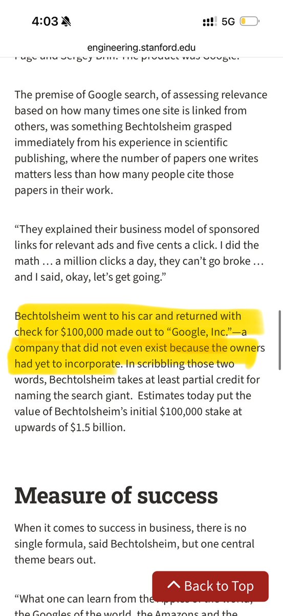 michellehui's tweet photo. reminds me of how Google got its first check in the 90s.

great episode by @AcquiredFM https://t.co/loVUALkeLn