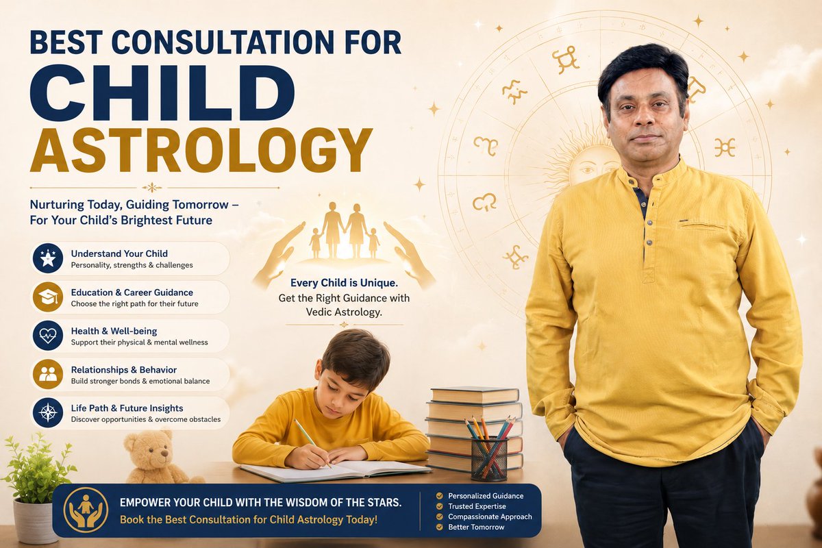 pachangams's tweet photo. Book the Best Consultation for Child Astrology?

Choose the best consultation for Child Astrology with Vinay Bajrangi for personalized Vedic guidance. Gain trusted insights into your child's future. Book your consultation today.

For more information: https://t.co/1qodzUoqDl https://t.co/bcOIyVI4b6
