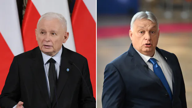 m_liberted's tweet photo. Kaczyński ma się w weekend spotkać z Orbanem, żeby rozmawiać o „sytuacji w Europie”. Człowiek Putina pogoniony przez własny naród przyjeżdża do ścigającego się z Braunem na proruski radykalizm Kaczyńskiego. Nad tym ponurym mezaliansem unosi się duszny smród wiejący od Moskwy. Tak wygląda „patriotyzm” @OficjalnyJK  ? 
Zamiast z wolnym światem, wolicie bratać się z namiestnikami Kremla.