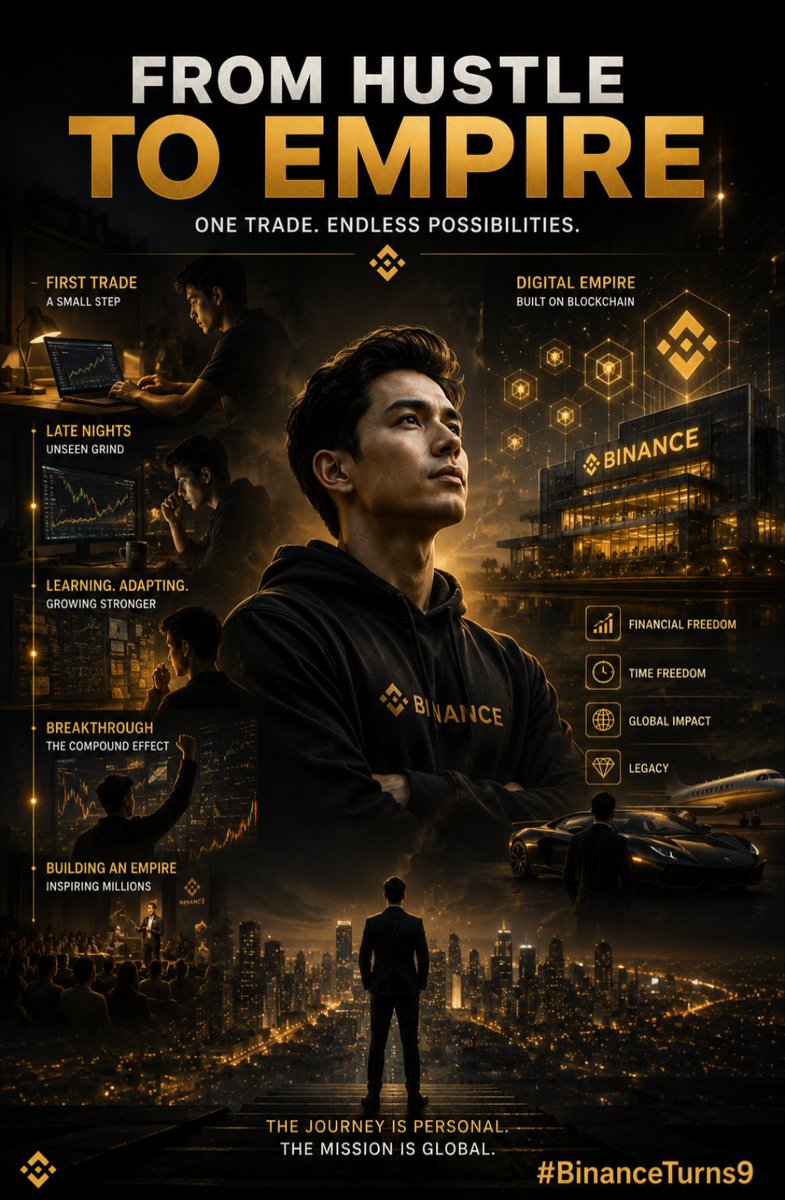 nhamail69's tweet photo. @binance Every empire starts with a single step.

From late-night charts to building the future—it's been an incredible journey. Here's to 9 years of innovation and the builders who never stopped believing. 🚀🟡

#BinanceTurns9 #Binance https://t.co/HtahyeeH6T